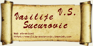 Vasilije Šućurović vizit kartica